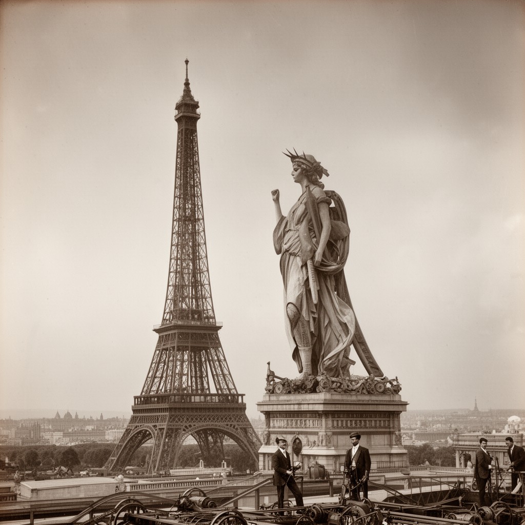 AI-generated illustration of Gustave Eiffel