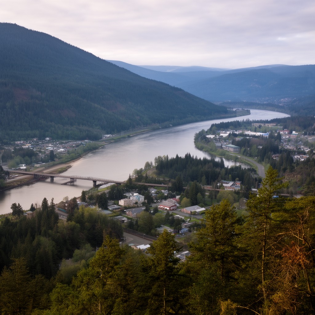 AI-generated illustration of Stevenson, Washington