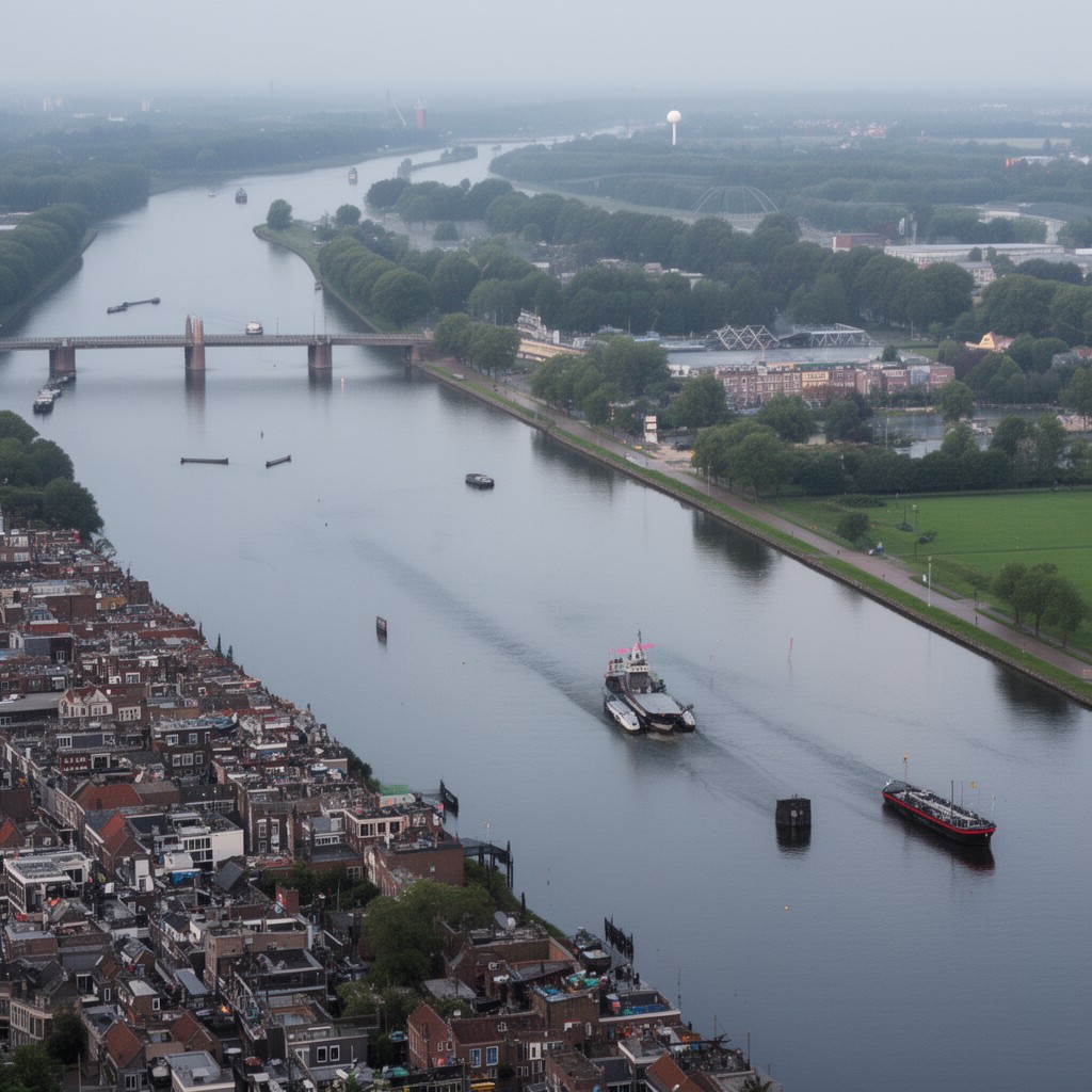 AI-generated illustration of Nederrijn