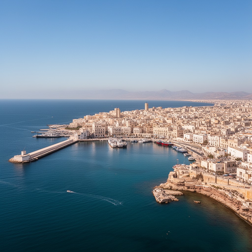 AI-generated illustration of Gulf of Tunis