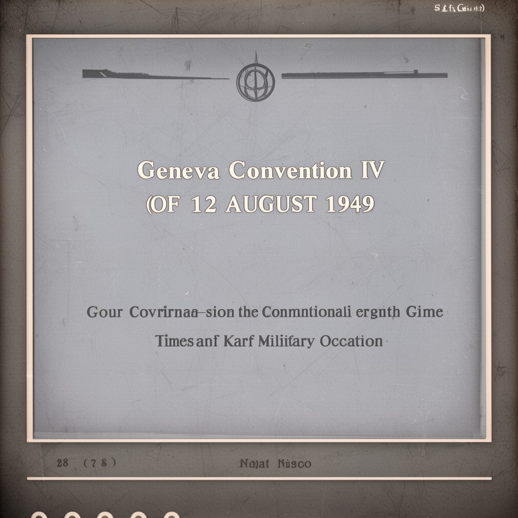 AI-generated illustration of Geneva Convention IV of 12 August 1949