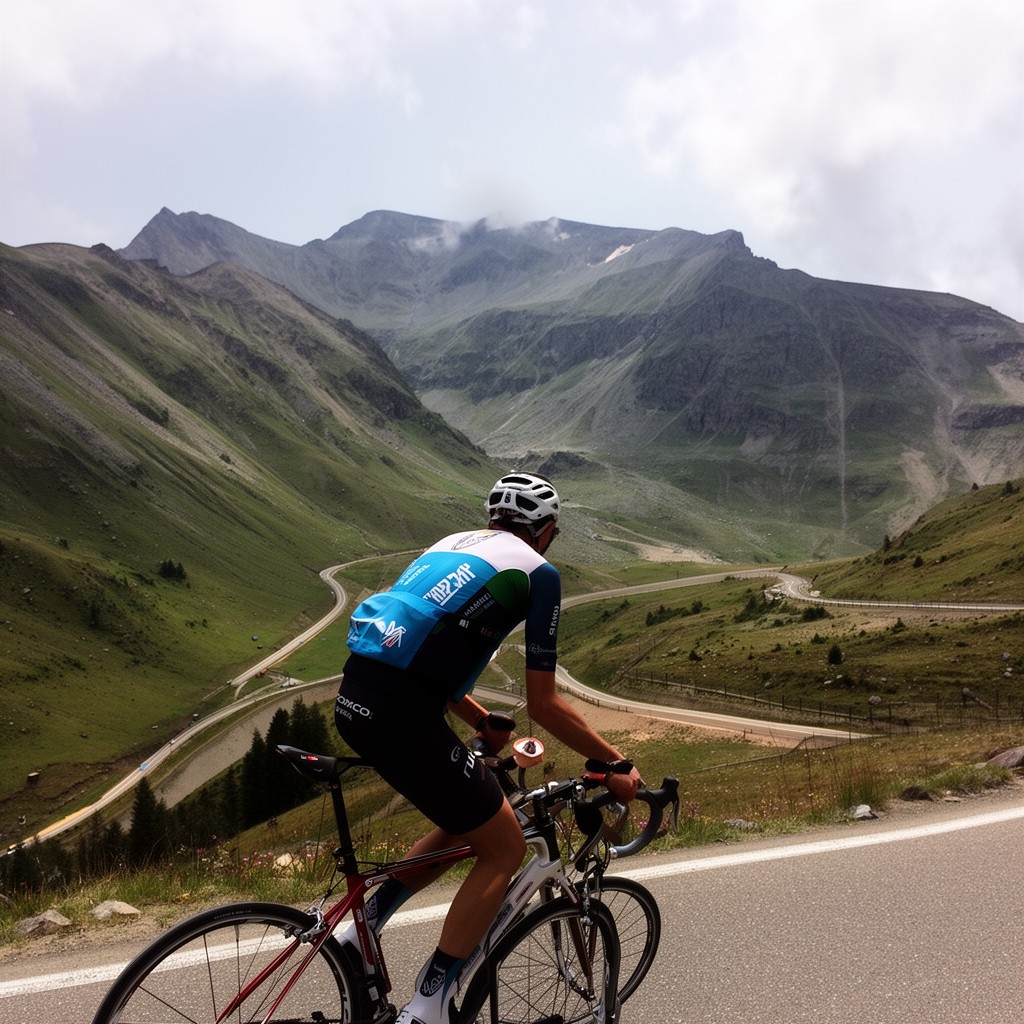 AI-generated illustration of Mortirolo Pass