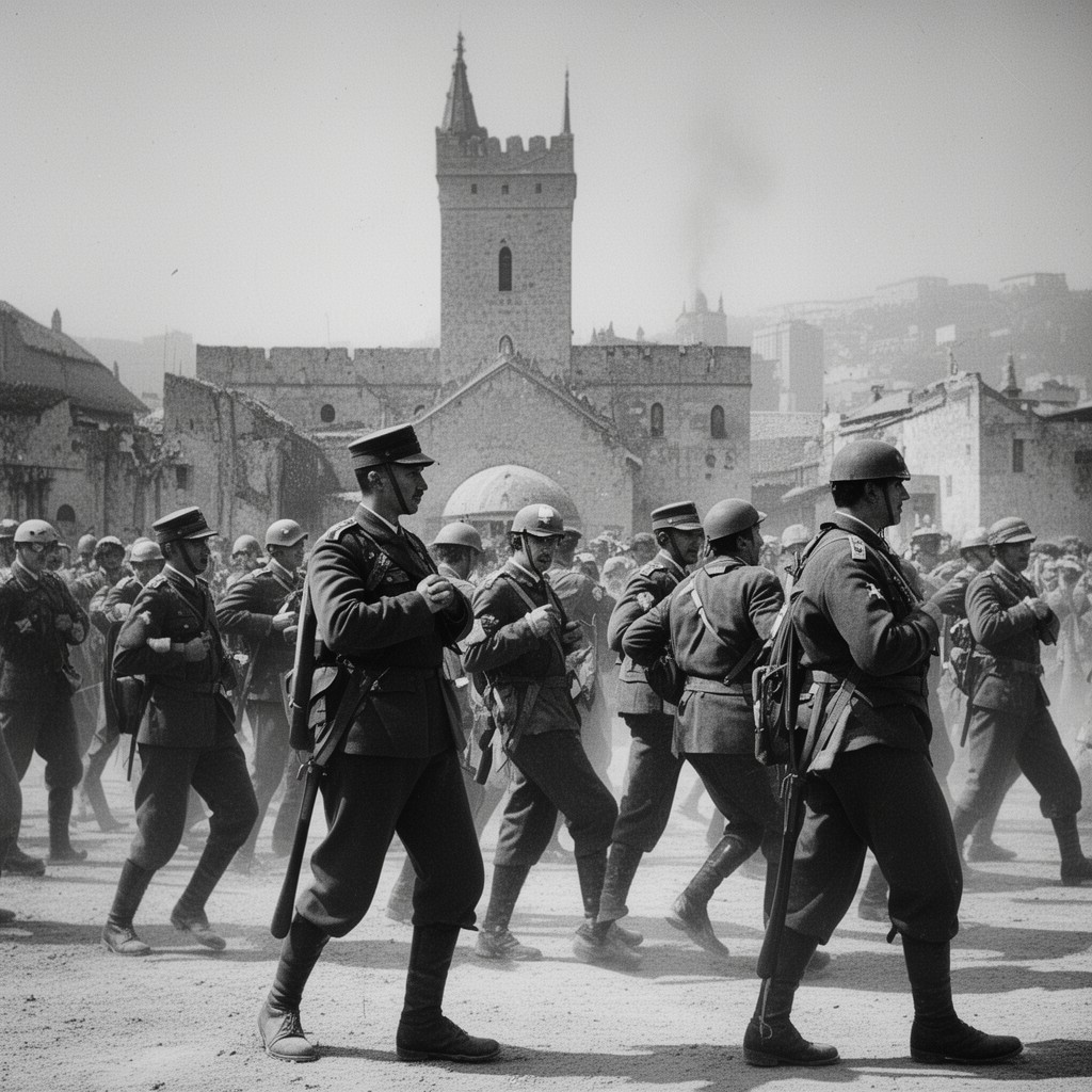 AI-generated illustration of Vichy French forces