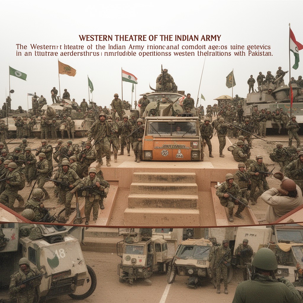 AI-generated illustration of Western theatre of the Indian Army