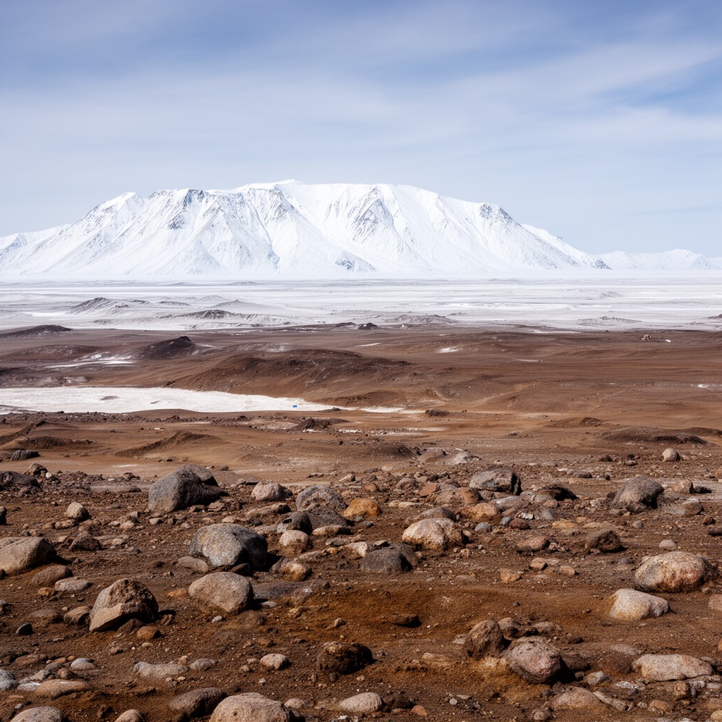 AI-generated illustration of Devon Island