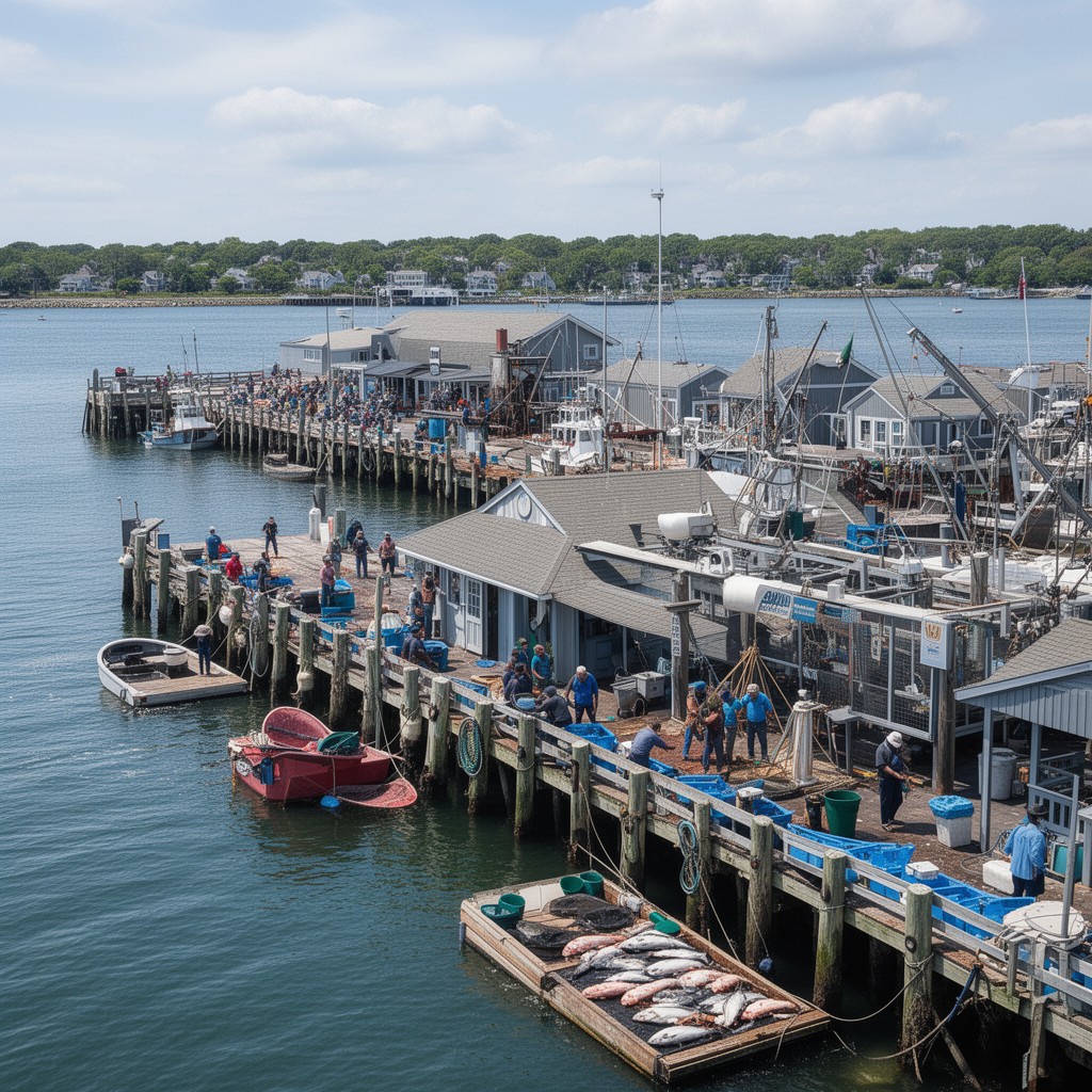 AI-generated illustration of Chatham Fish Pier