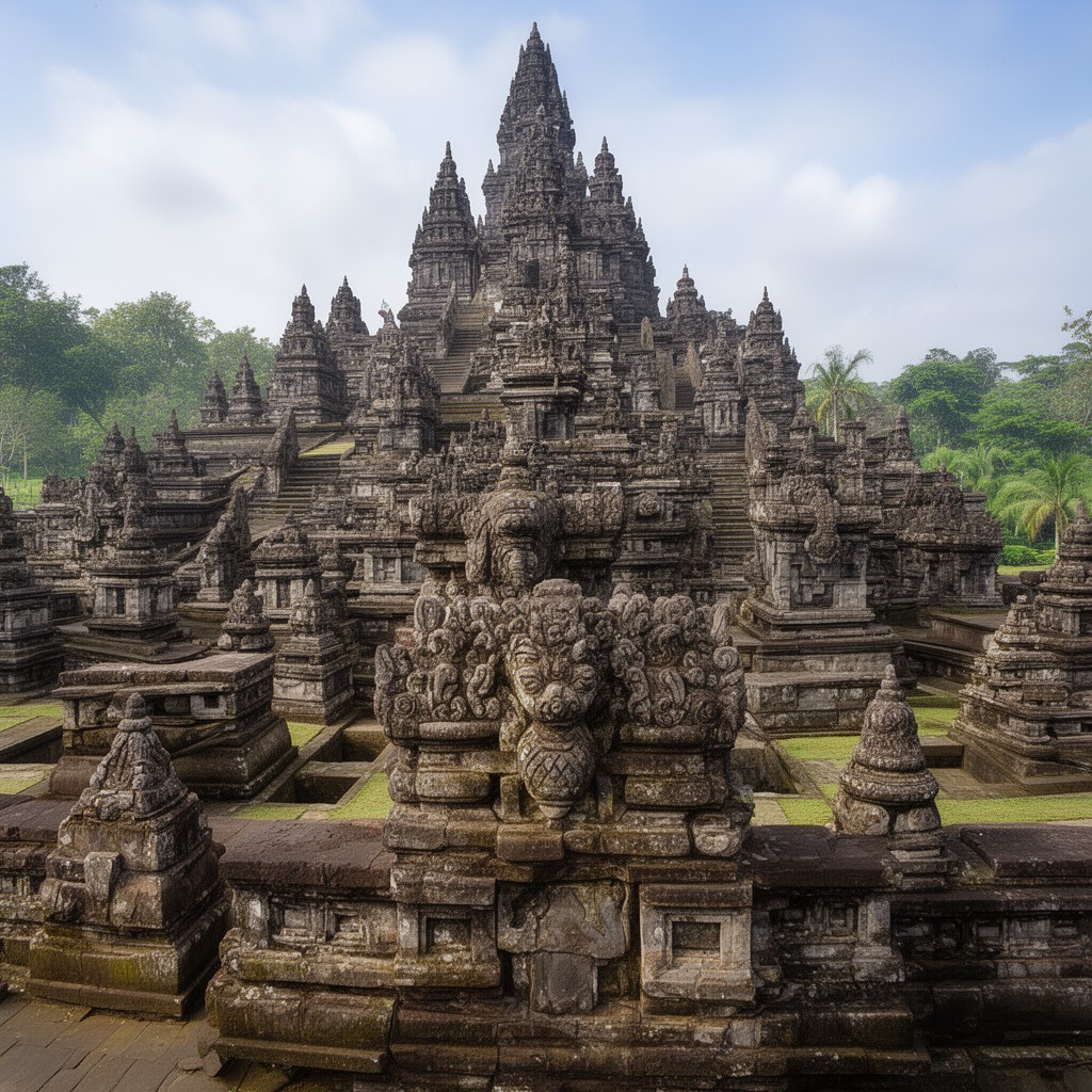 AI-generated illustration of Barong temple