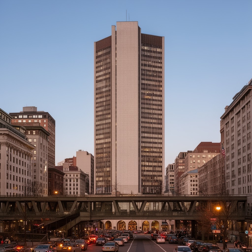 AI-generated illustration of Erastus Corning Tower
