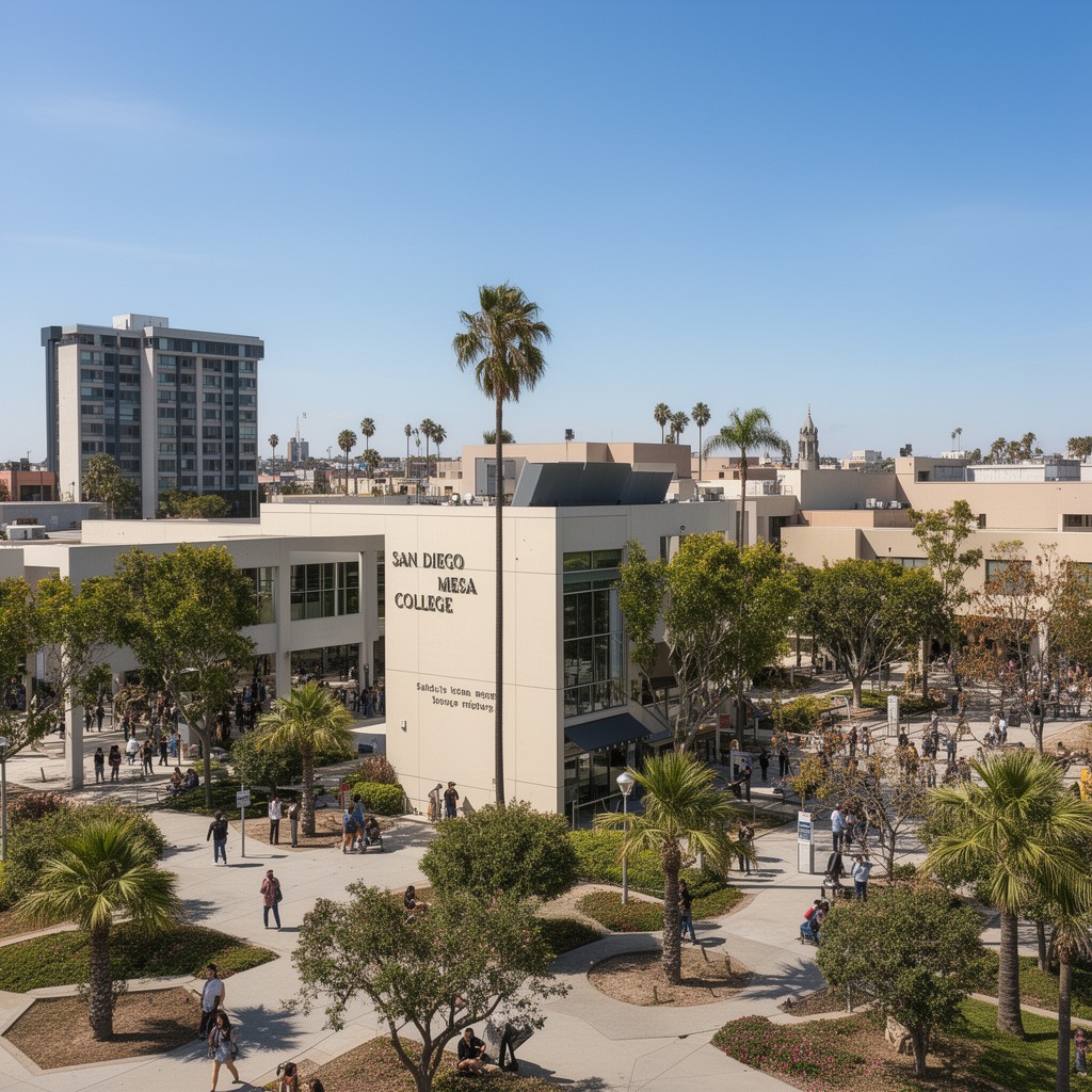 AI-generated illustration of San Diego Mesa College
