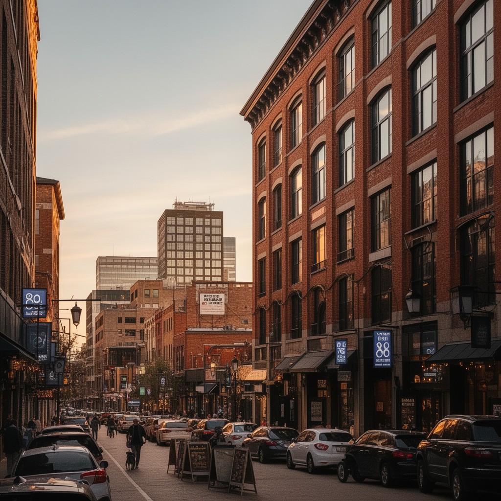 AI-generated illustration of Exchange District