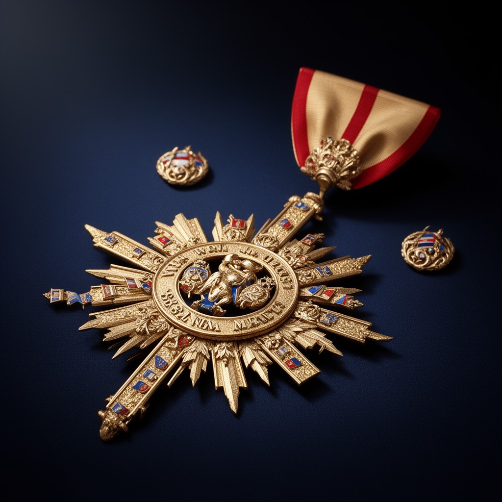 AI-generated illustration of grand collier de la Légion d'honneur