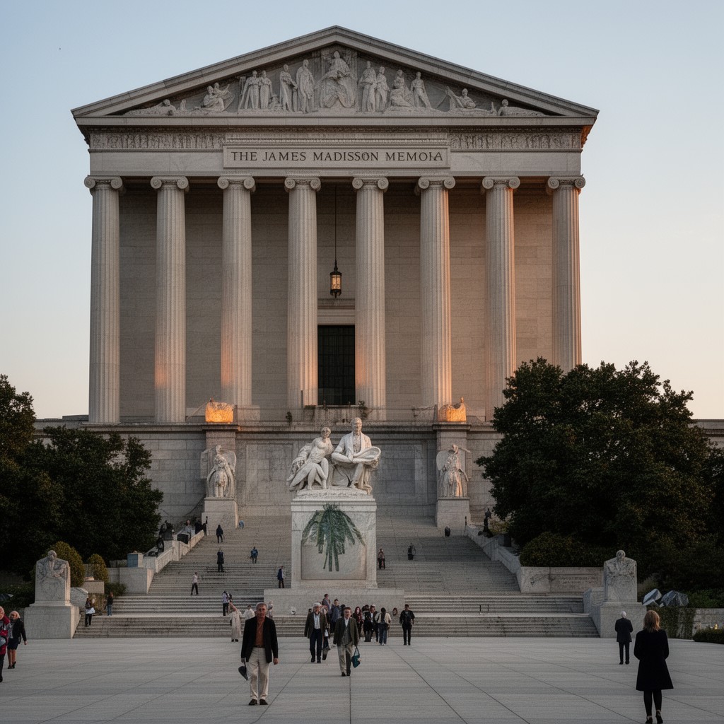 AI-generated illustration of James Madison Memorial