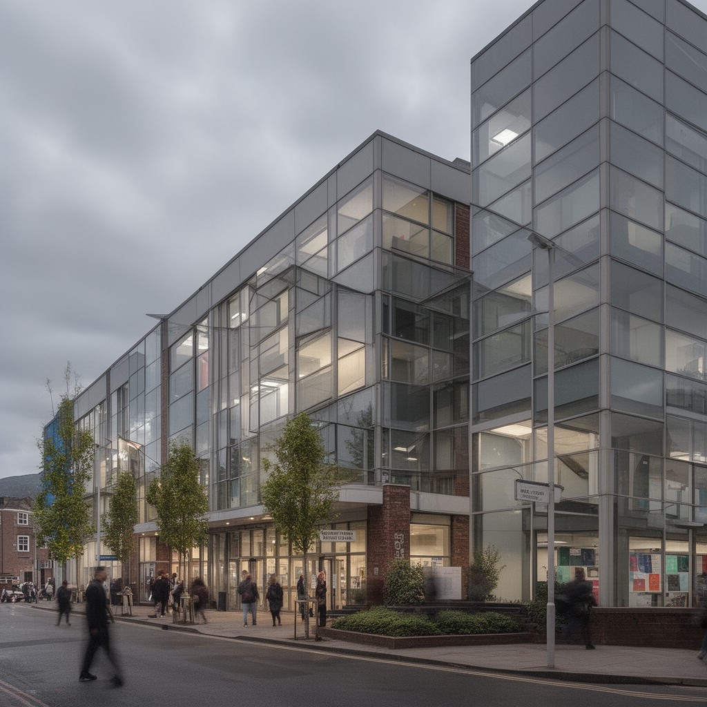 AI-generated illustration of Merthyr Tydfil College