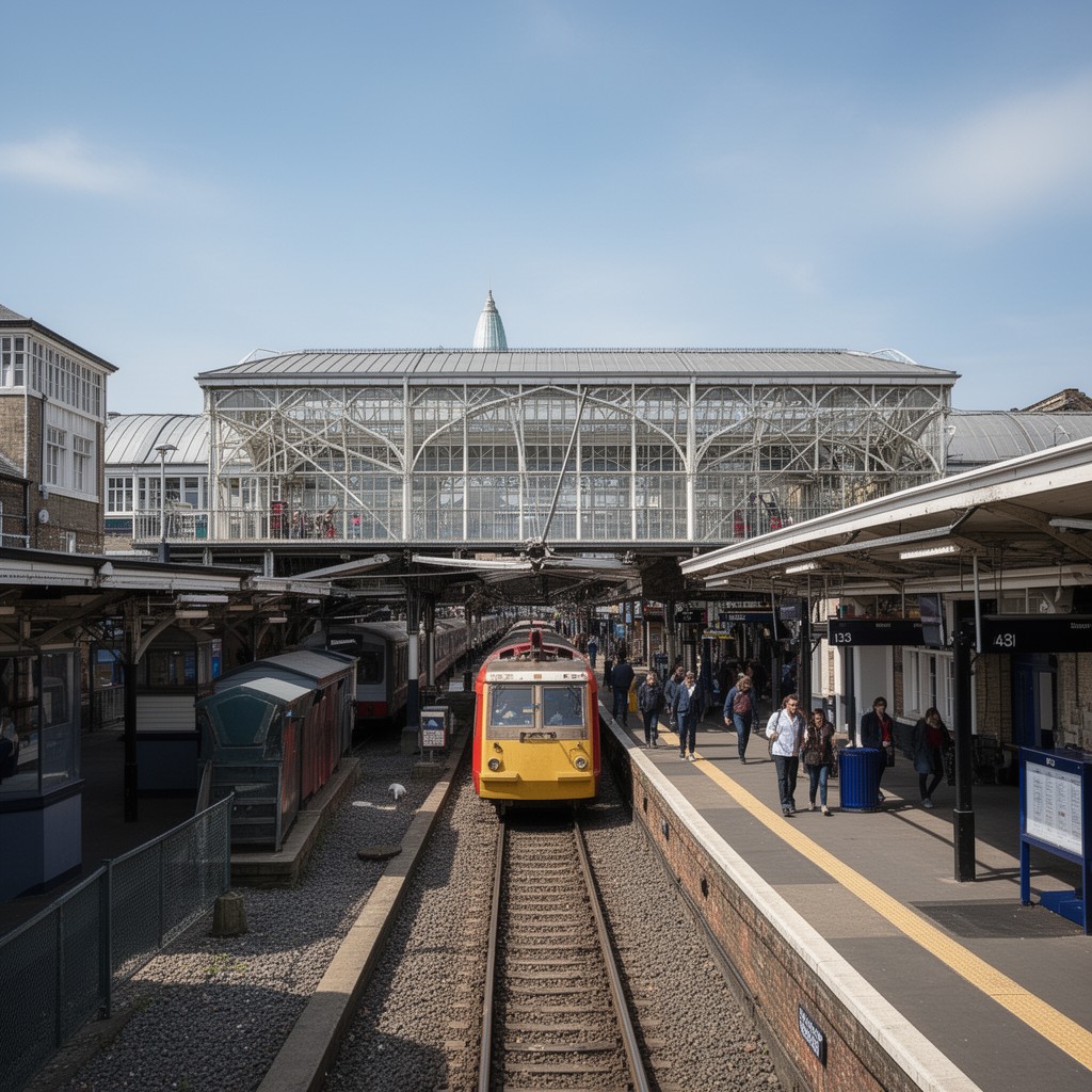 AI-generated illustration of Newport railway station