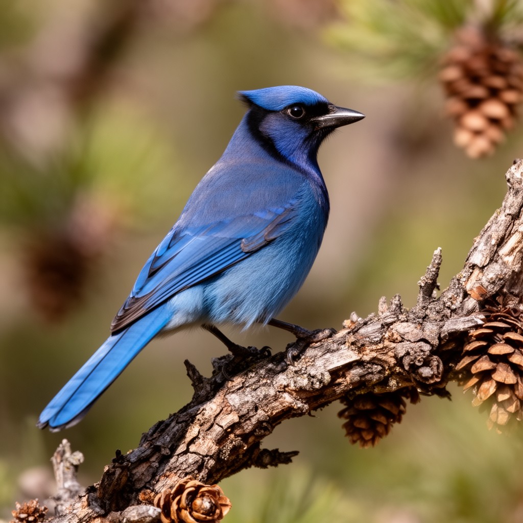 AI-generated illustration of pinyon jay