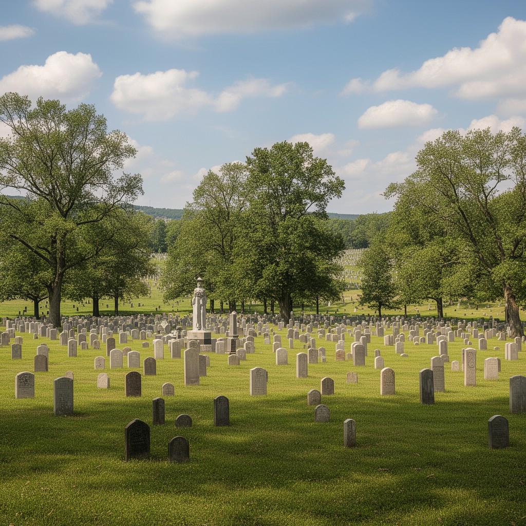 AI-generated illustration of Soldiers' National Cemetery