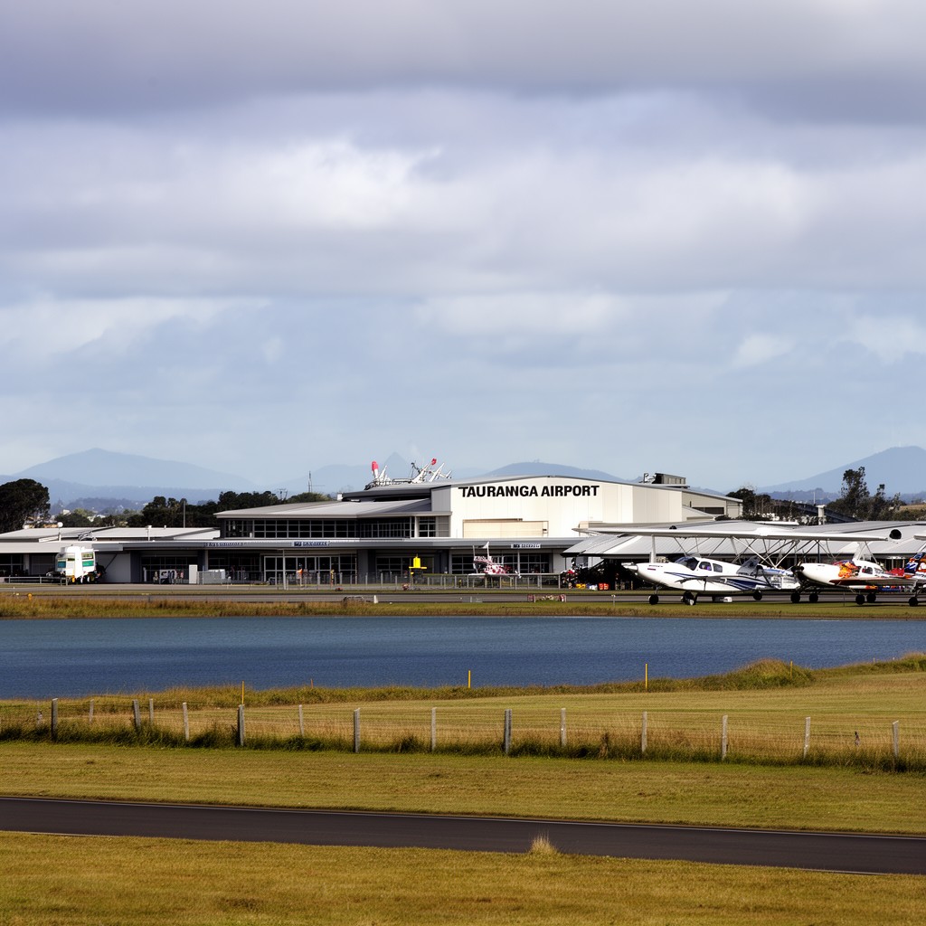 AI-generated illustration of Tauranga Airport