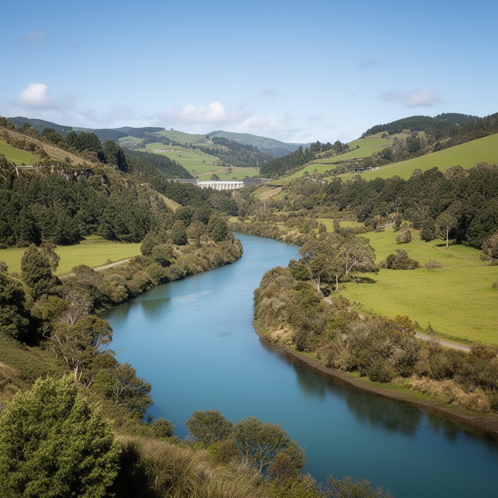 AI-generated illustration of Waikato River