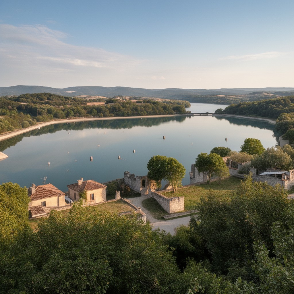 AI-generated illustration of Lac de Saint-Ferréol