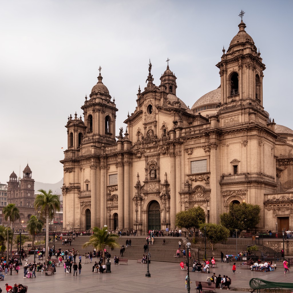 AI-generated illustration of Lima Cathedral