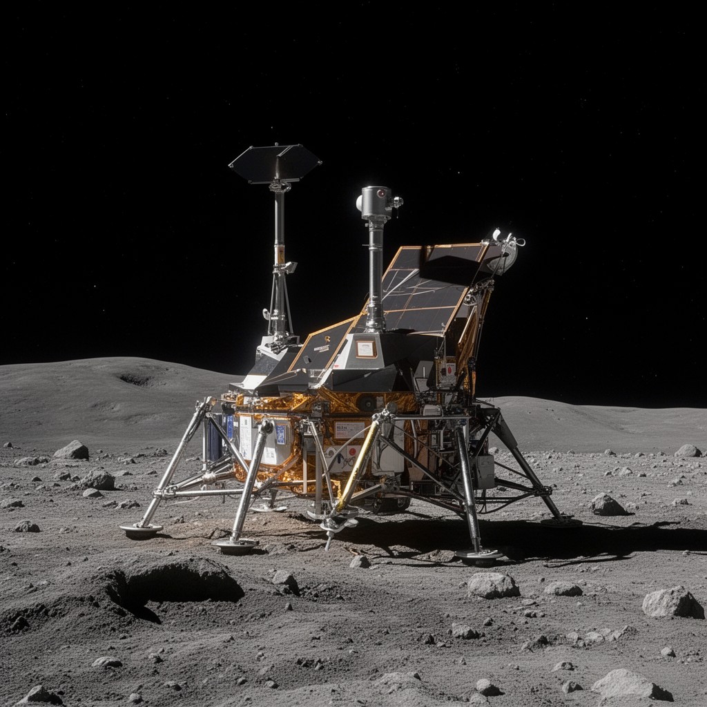 AI-generated illustration of SLIM lunar lander