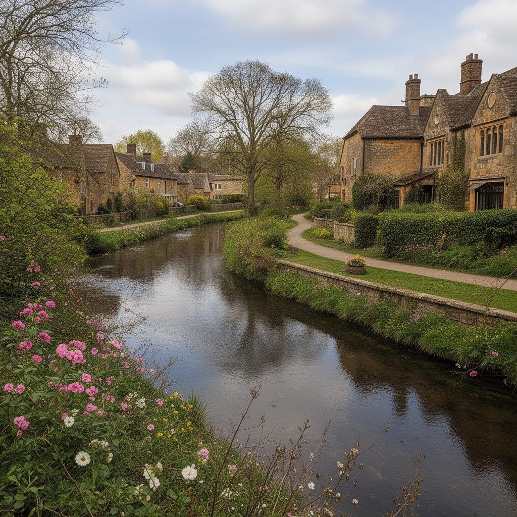 AI-generated illustration of River Windrush