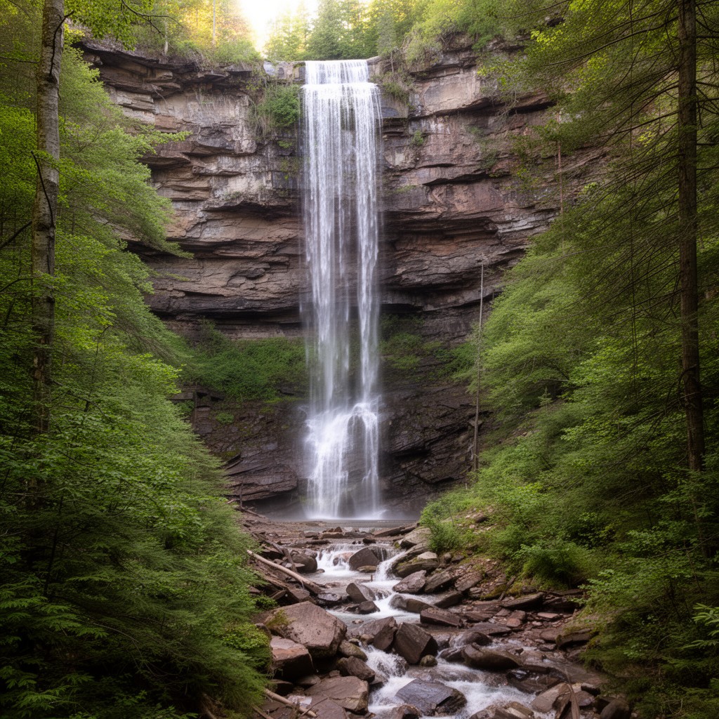 AI-generated illustration of Kaaterskill Falls