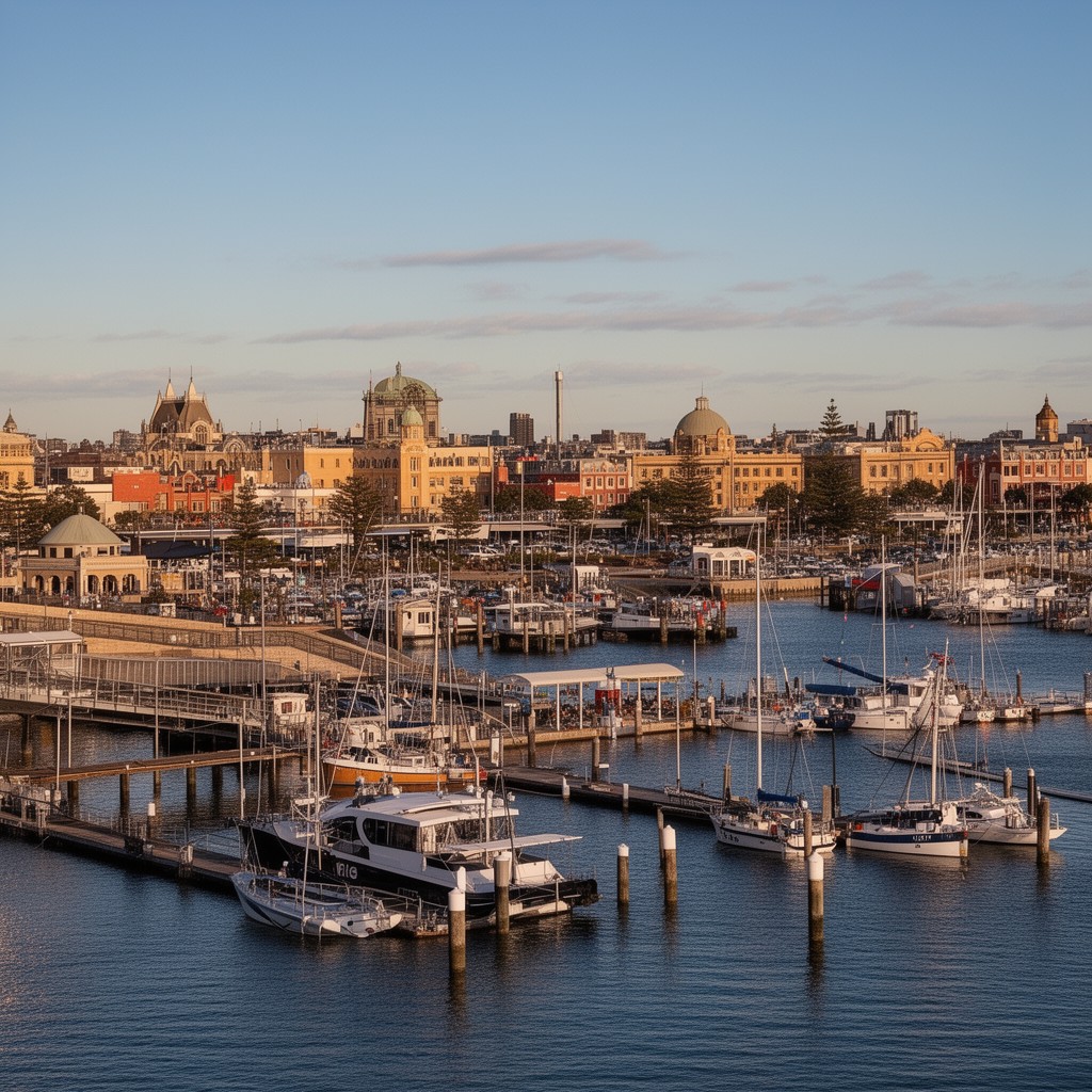 AI-generated illustration of Fremantle Harbour