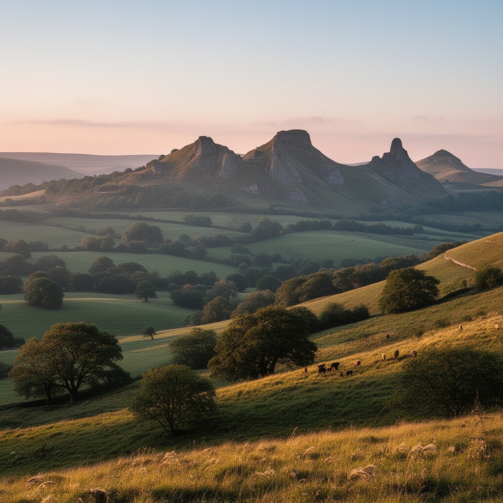 AI-generated illustration of Shropshire Hills