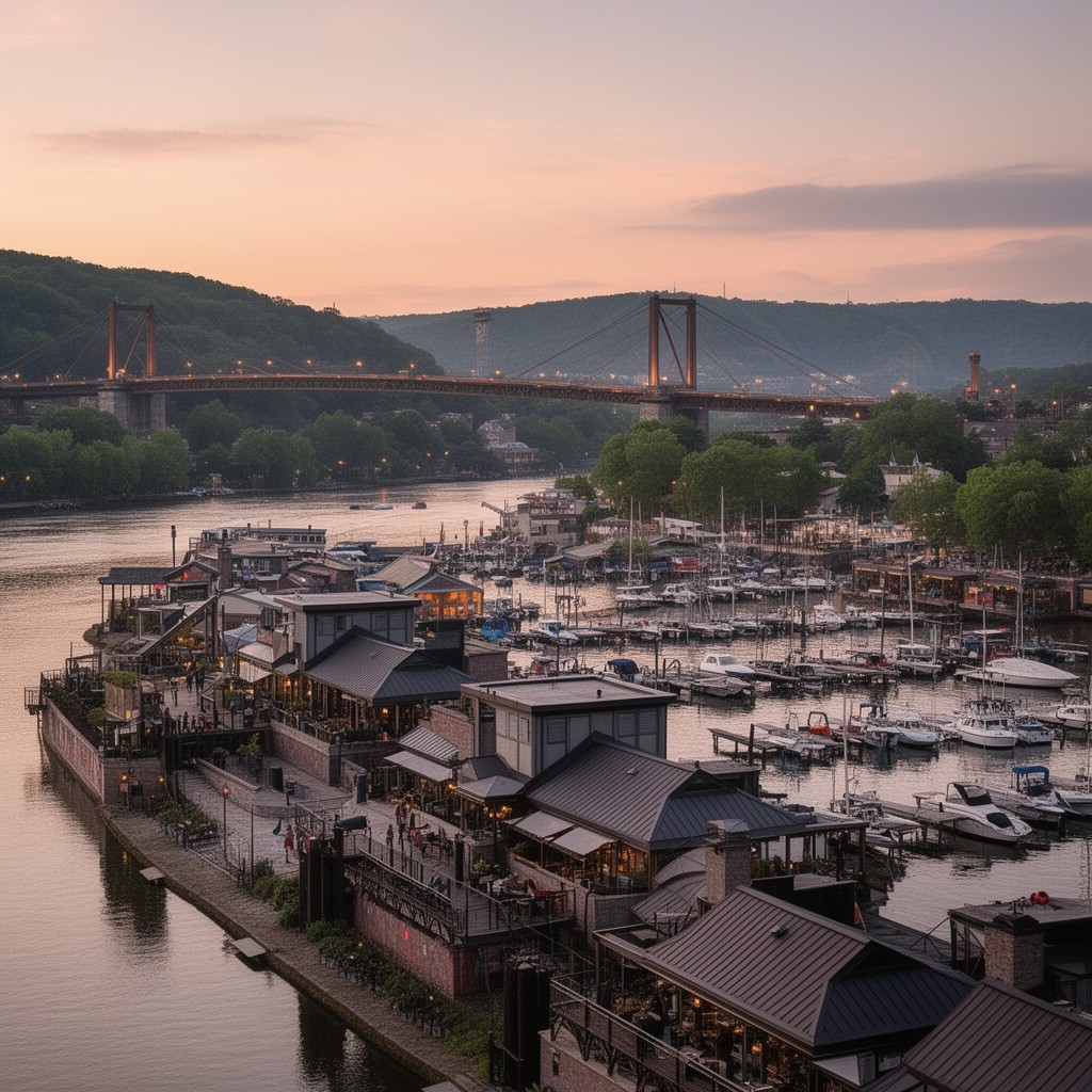 AI-generated illustration of Newburgh Waterfront