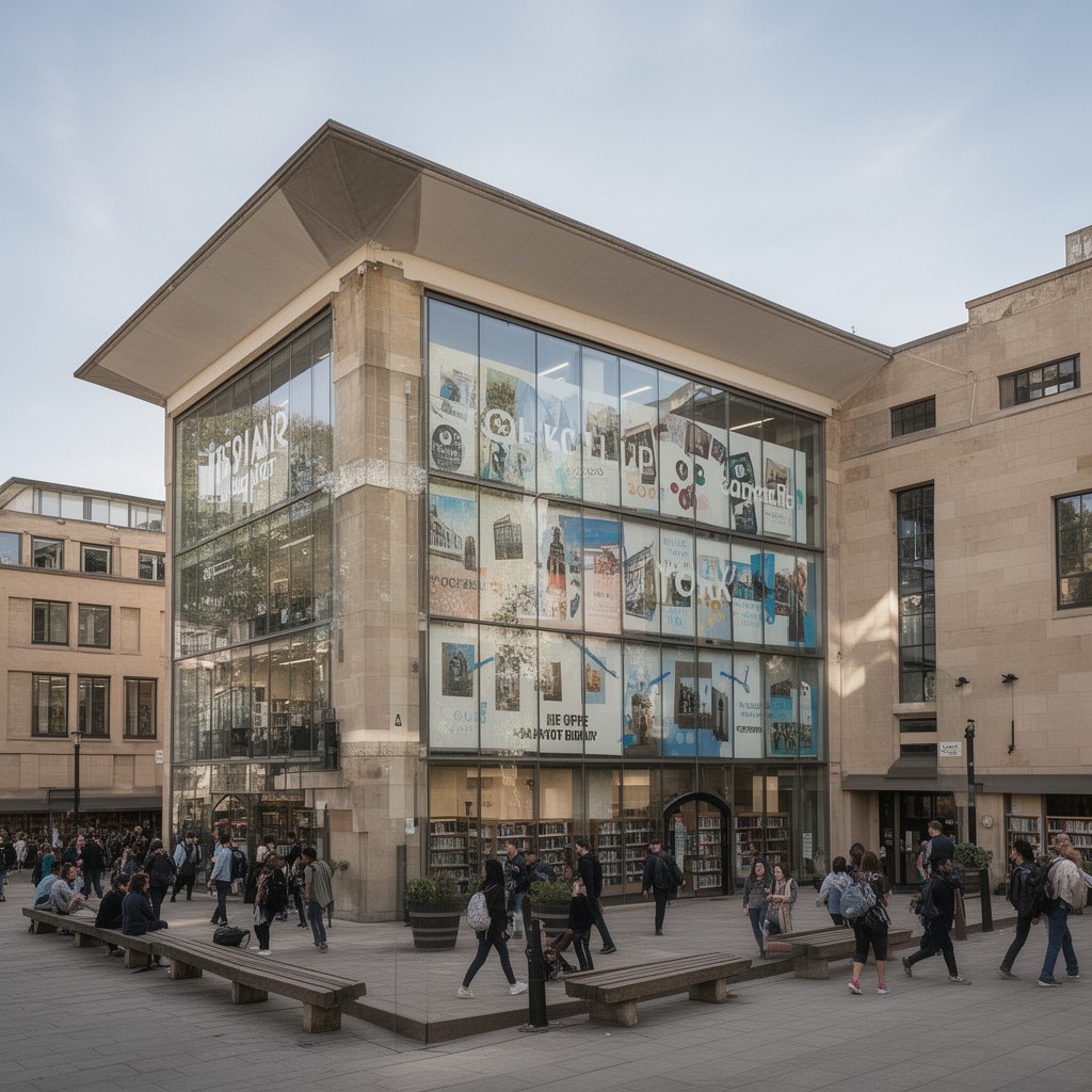 AI-generated illustration of Raymond Burton Library