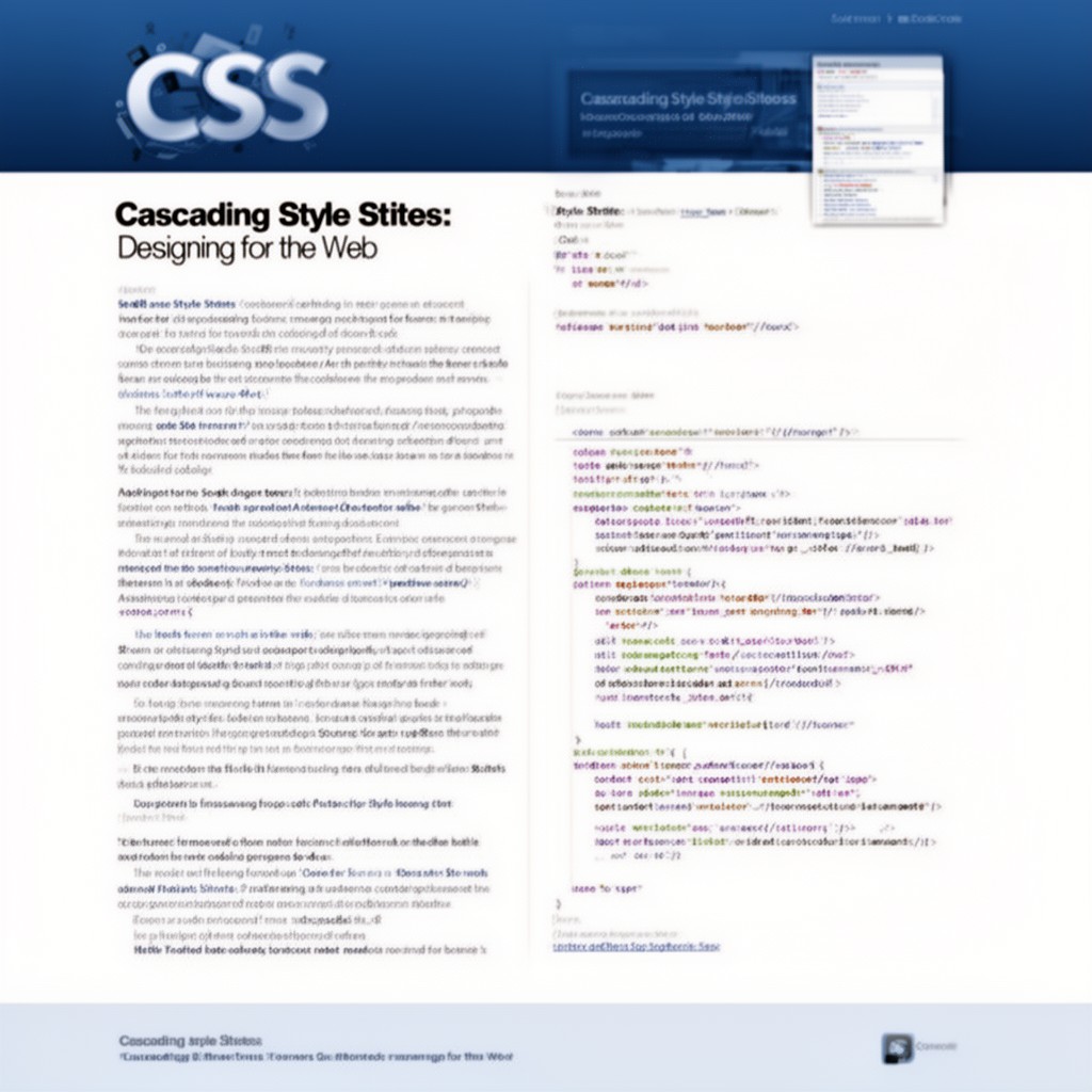 AI-generated illustration of Cascading Style Sheets: Designing for the Web