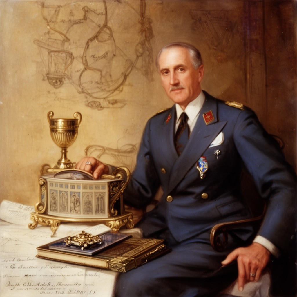 AI-generated illustration of Gustaf VI Adolf of Sweden