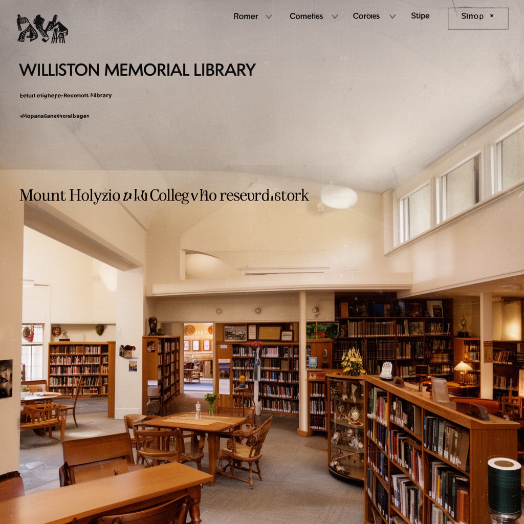 AI-generated illustration of Williston Memorial Library