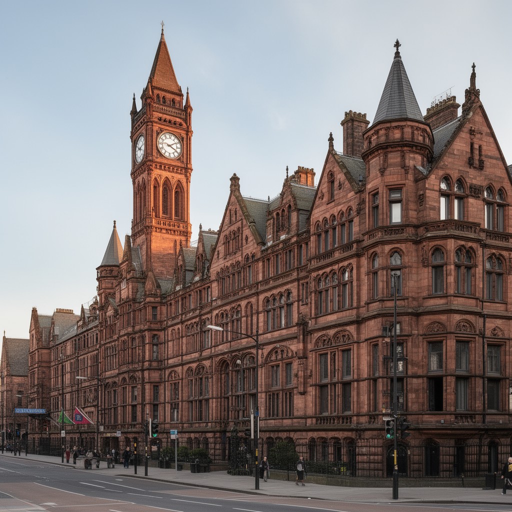 AI-generated illustration of The Refuge Assurance Building (via Oxford Street continuation)