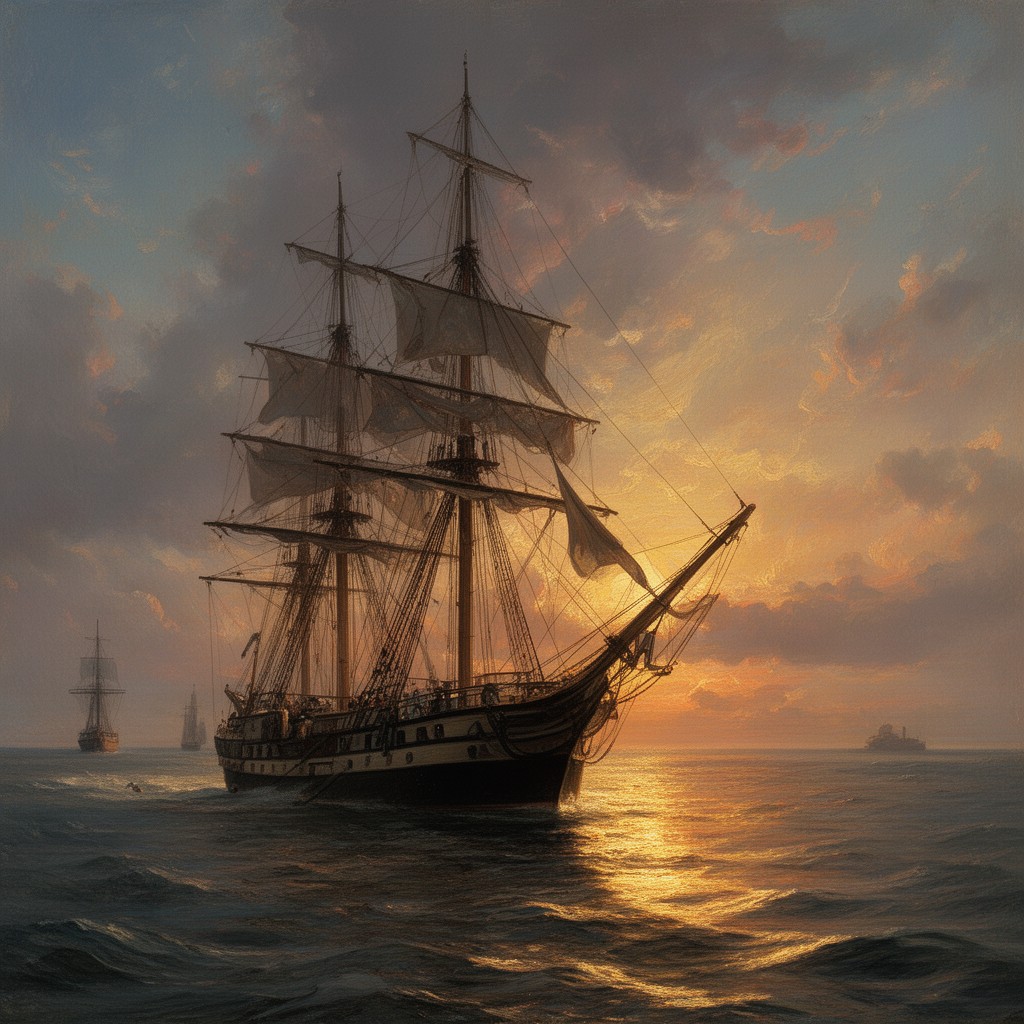 AI-generated illustration of The Fighting Temeraire