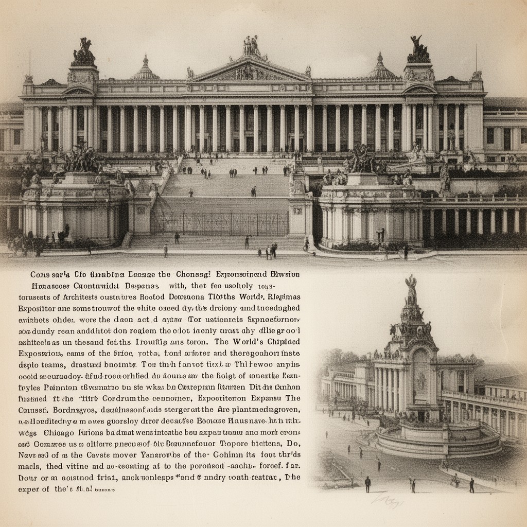 AI-generated illustration of World’s Columbian Exposition design team