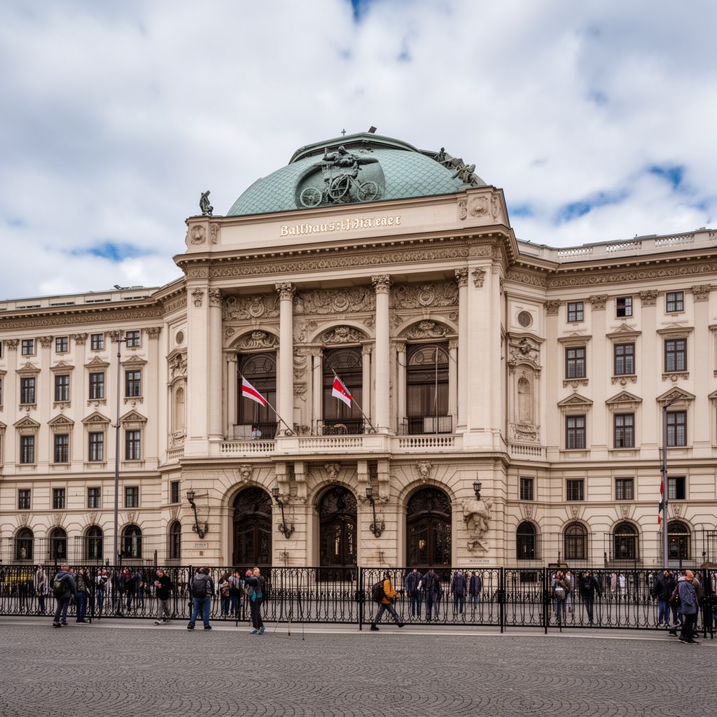 AI-generated illustration of Ballhausplatz 2, Vienna