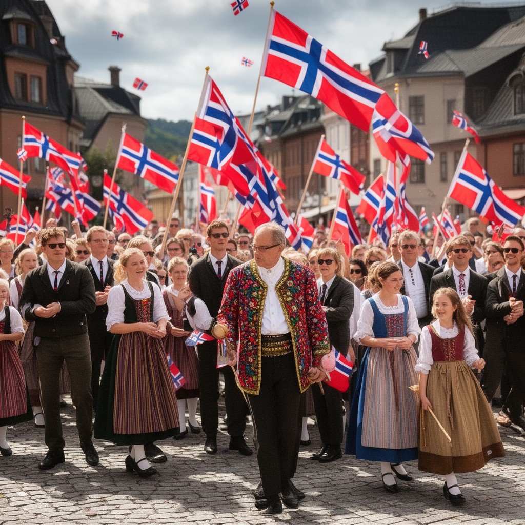 AI-generated illustration of Norwegian Constitution Day
