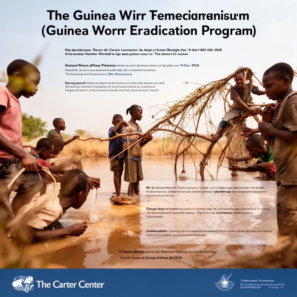 AI-generated illustration of Guinea Worm Eradication Program
