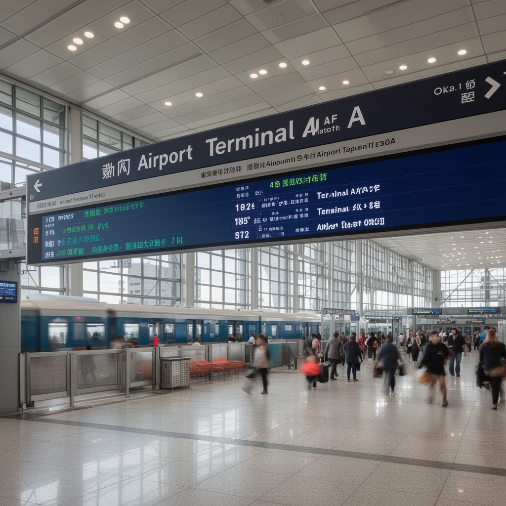 AI-generated illustration of Airport Terminal A station