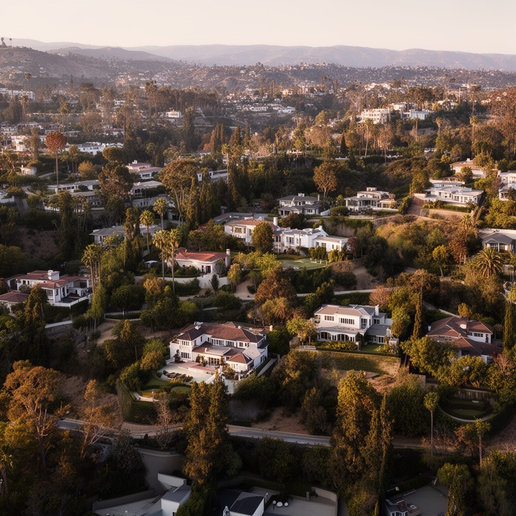 AI-generated illustration of Bel Air, Los Angeles, California, United States