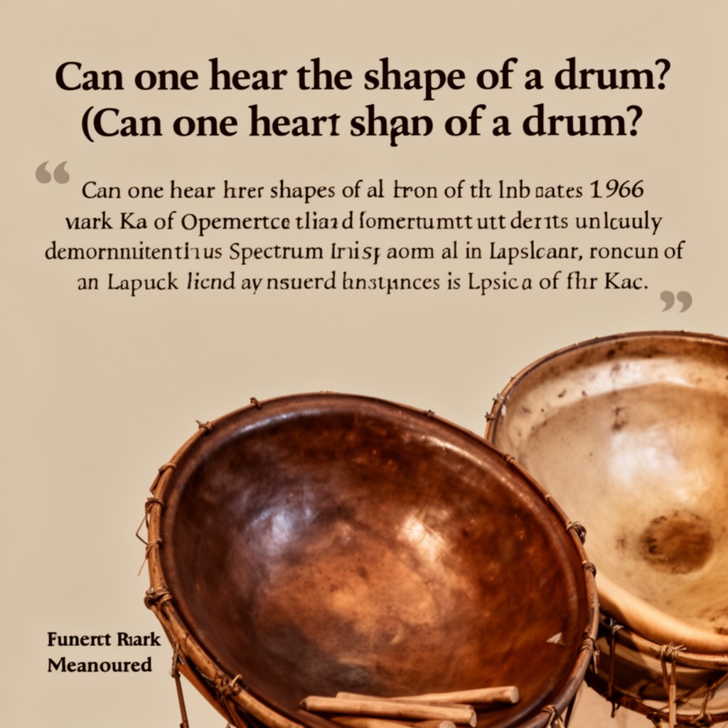 AI-generated illustration of Can one hear the shape of a drum?