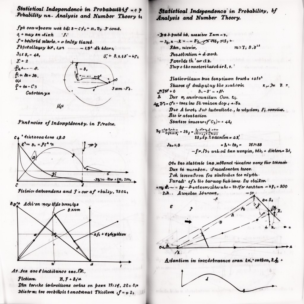 AI-generated illustration of Statistical Independence in Probability, Analysis and Number Theory