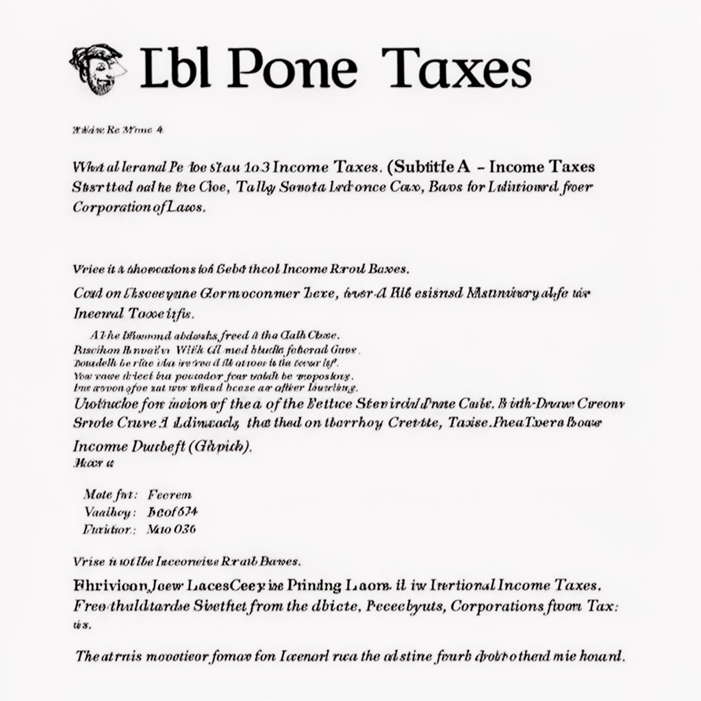 AI-generated illustration of Subtitle A – Income Taxes