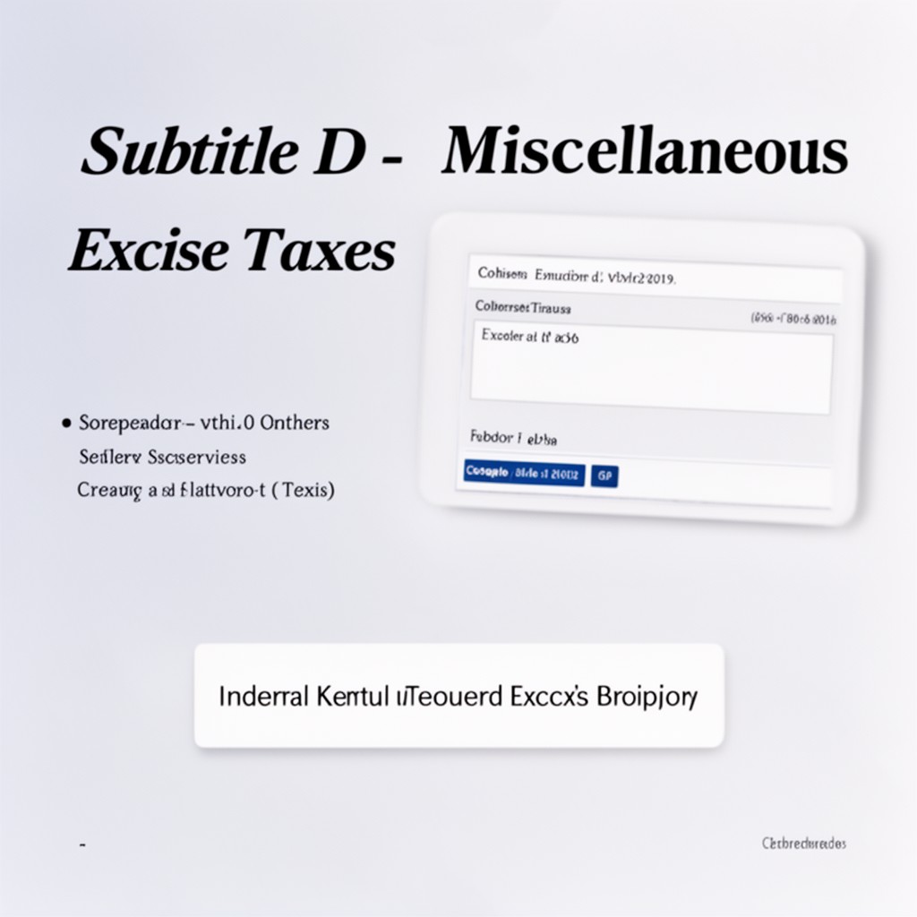 AI-generated illustration of Subtitle D – Miscellaneous Excise Taxes