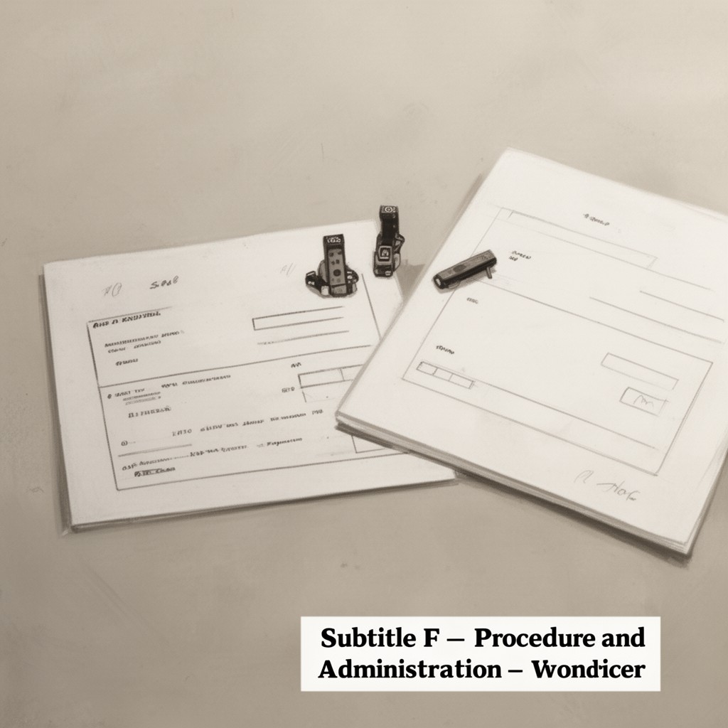AI-generated illustration of Subtitle F – Procedure and Administration