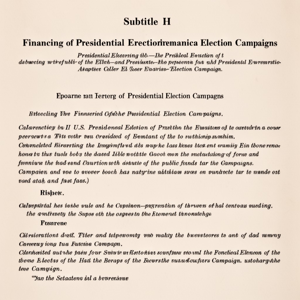 AI-generated illustration of Subtitle H – Financing of Presidential Election Campaigns