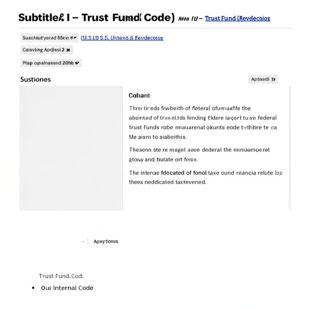 AI-generated illustration of Subtitle I – Trust Fund Code