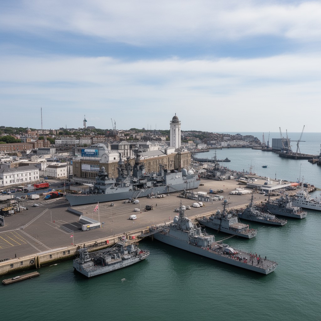 AI-generated illustration of Portsmouth Naval Base